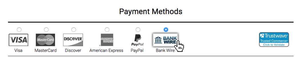 A bank-wire transfer A bank-wire transfer