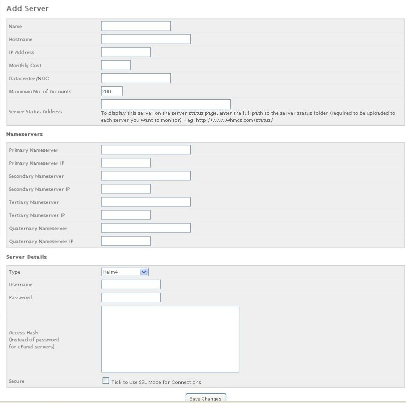 Server Setup Server Setup