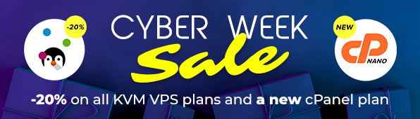 Cyber Deals - 20% off on all KVM servers