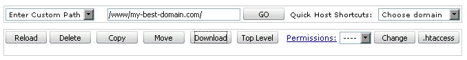 File Manager Download Toolbar