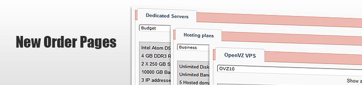 New order pages